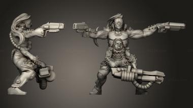 Military figurines quatro 3d model