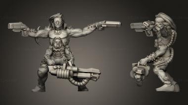 Military figurines quatro 3d model