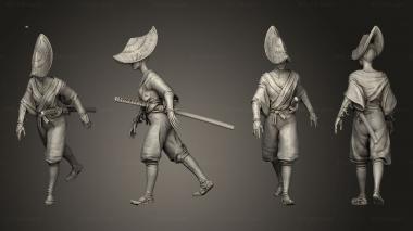 Military figurines Arquebusier Walk Full Sup 3d model