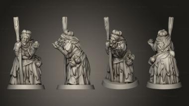 Military figurines BABA Yaga STANDING BASE 3d model