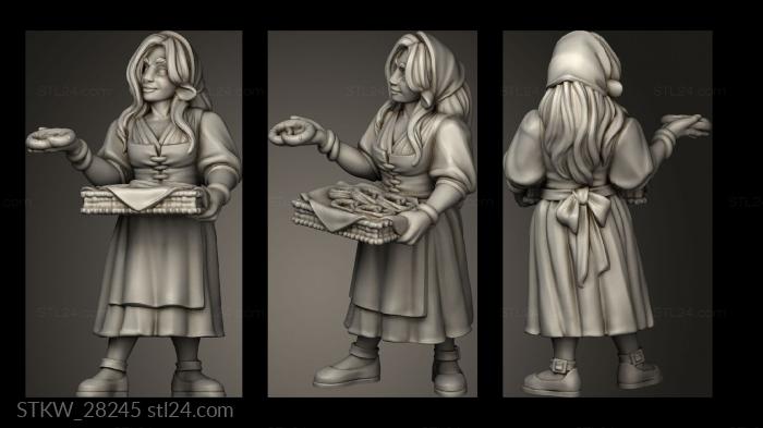 Military figurines (BRETZEL LADY, STKW_28245) 3D models for cnc