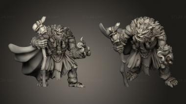 Military figurines bugbear hunter 3d model