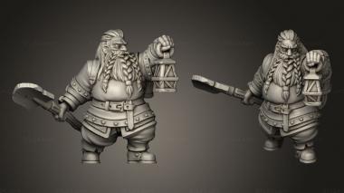 Military figurines DWARF EXPLORER 3d model