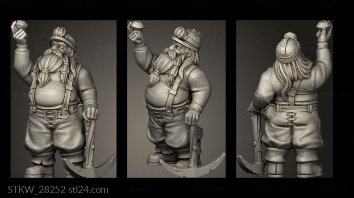 Military figurines (DWARF GEM, STKW_28252) 3D models for cnc