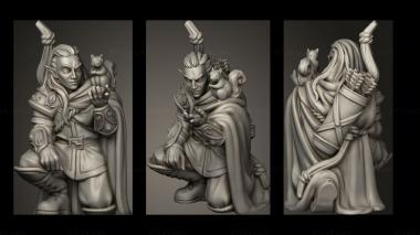 Military figurines Elf RANGER 3d model