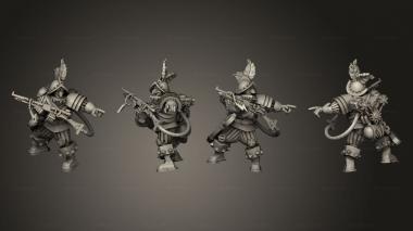 Military figurines arquebusier 02 3d model