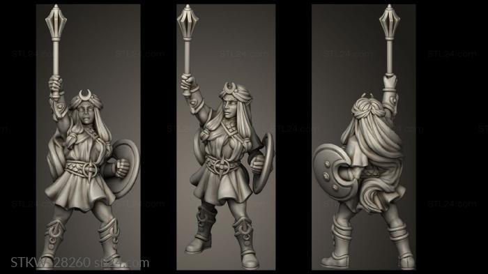 Military figurines (ELF SELUNE SEPT CLERIC, STKW_28260) 3D models for cnc
