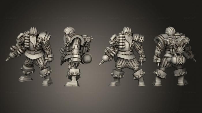 Military figurines (arquebusier 04, STKW_2827) 3D models for cnc