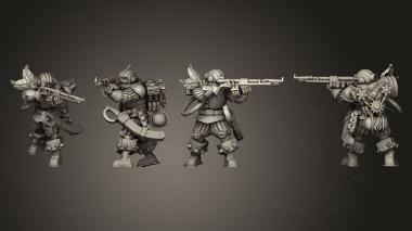 Military figurines arquebusier 05 3d model