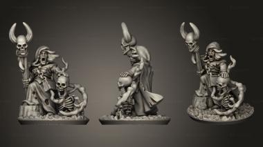 Military figurines necromancer 3d model