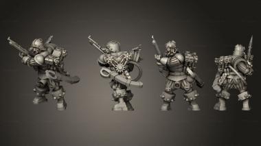 Military figurines arquebusier 06 3d model