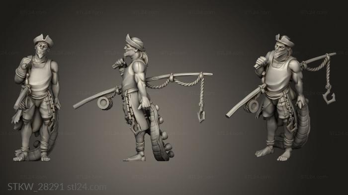 Military figurines (Pirates fisherman, STKW_28291) 3D models for cnc