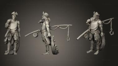 Military figurines Pirates fisherman 3d model