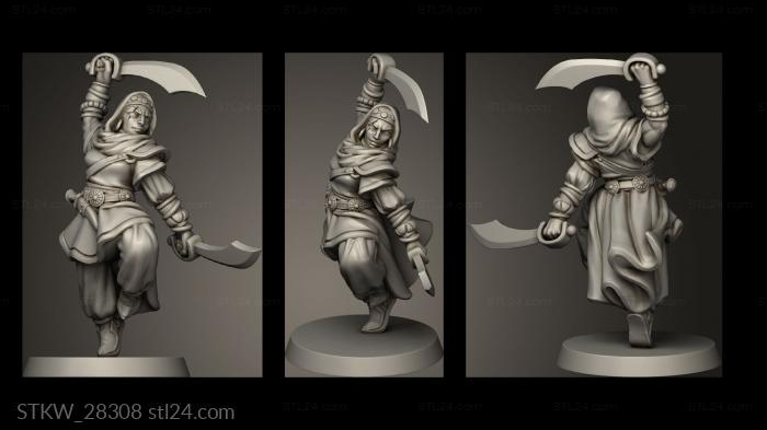 Military figurines (SWORD DANCER, STKW_28308) 3D models for cnc