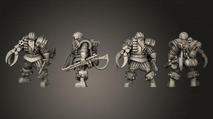 Military figurines (arquebusier 08, STKW_2831) 3D models for cnc