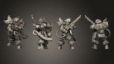 Military figurines arquebusier 11 3d model