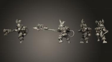 Military figurines arquebusier 14 3d model