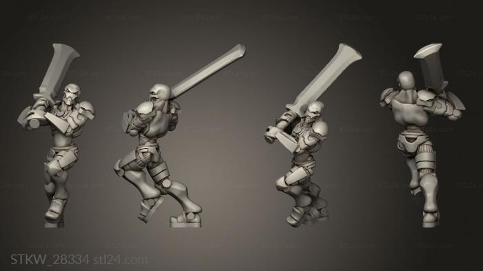 Military figurines (Charger, STKW_28334) 3D models for cnc