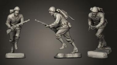 Military figurines Charging Soldier 3d model