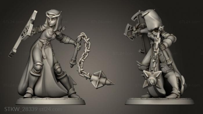 Military figurines (Chaste Tiefling Sister Teifling, STKW_28339) 3D models for cnc