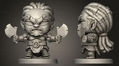 Military figurines Chibi Barb 3d model