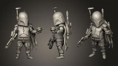 Military figurines Chibi Boba Fett Boba Fat 3d model