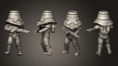 Military figurines Chibi Dark Trooper 3d model
