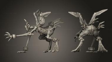 Military figurines Chicken Duck Woman 3d model