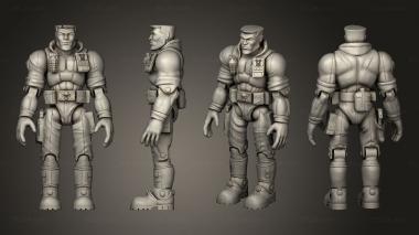 Military figurines Chip Hazard Articulation 3d model