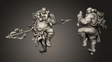 Military figurines Chunky Humans Characters Monk Bob Salot 3d model