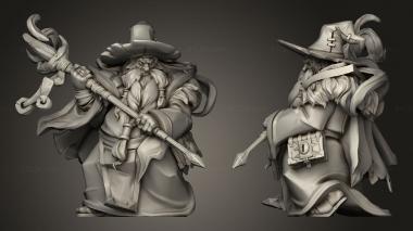Military figurines Chunky Humans Characters Wizard Myrmic 3d model