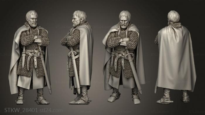 Military figurines (Cid Battle Council Rodrigo Diaz Planning, STKW_28401) 3D models for cnc
