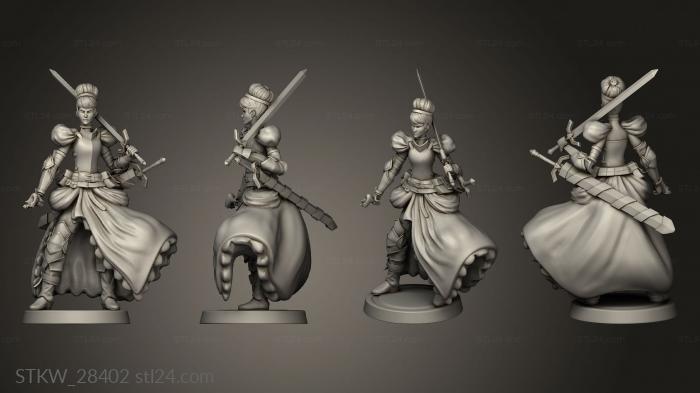 Military figurines (Cinderella Warrior, STKW_28402) 3D models for cnc