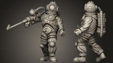 Military figurines Citizens diver 3d model