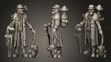 Military figurines Citizens scientist 3d model