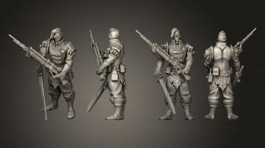Military figurines Artificer pose 02 3d model