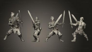 Military figurines Artificer pose 04 3d model