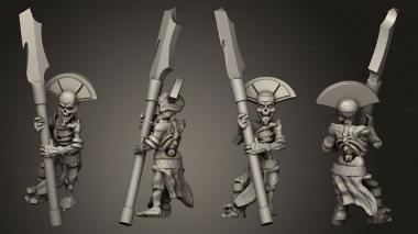 Military figurines artillery skeleton 3d model