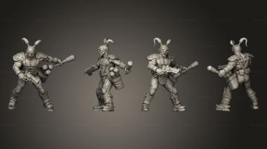 Military figurines Artof Mike Wasteland Gangers 3d model