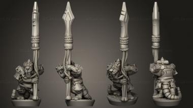 Military figurines spear 3d model
