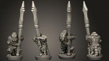 Military figurines spear 3d model