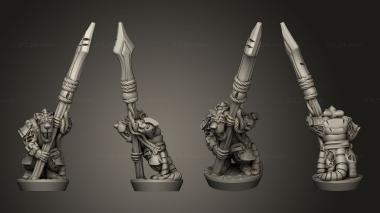 Military figurines spear 3d model