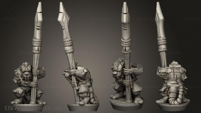 Military figurines (spear, STKW_28560) 3D models for cnc