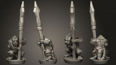 Military figurines spear 3d model