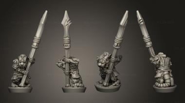 Military figurines spear 3d model