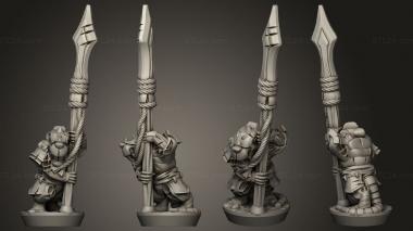 Military figurines spear 3d model