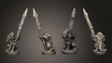 Military figurines spear 3d model
