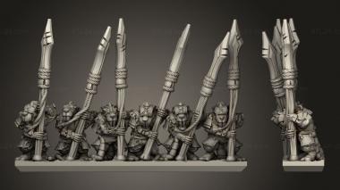 Military figurines Claw Guard strips spear 3d model