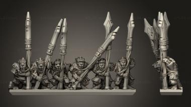 Military figurines Claw Guard strips Spear 3d model