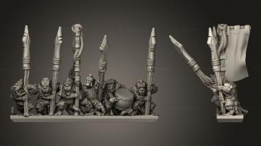 Military figurines Claw Guard strips spear hero 3d model